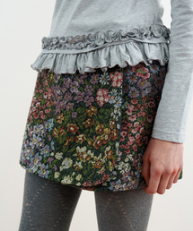 Jacquard Wrap Skirt (Black)