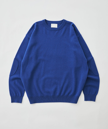 《EDIFICE by PIPPIOLINO》エルボー パッチ クルーネック ニット