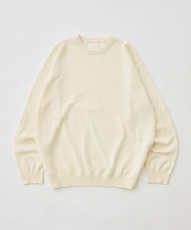 《EDIFICE by PIPPIOLINO》エルボー パッチ クルーネック ニット