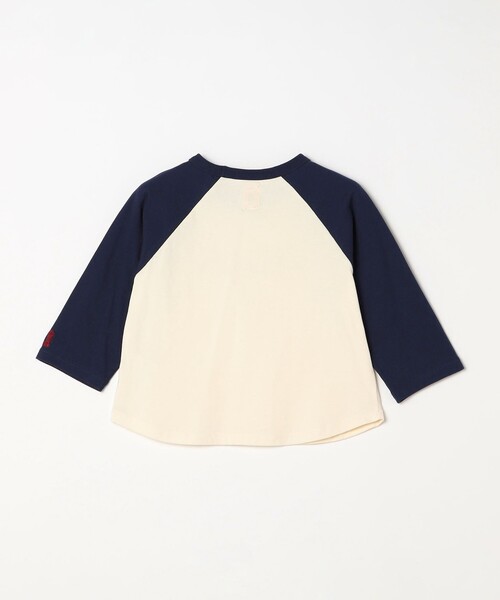 SHIPS any（シップス エニィ）の「COBMASTER:〈洗濯機可能〉ロゴ プリント ロングスリーブTシャツ<KIDS>（Tシャツ/カットソー・キッズ・ネイビー/ワインレッド・140/130/150）」の3枚目の写真