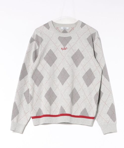 A.P.C. GOLF（アー・ペー・セー ゴルフ）の「Dia Knit Pullover（ニット/セーター・メンズ・ベージュ系その他/グレー・L）」の2枚目の写真