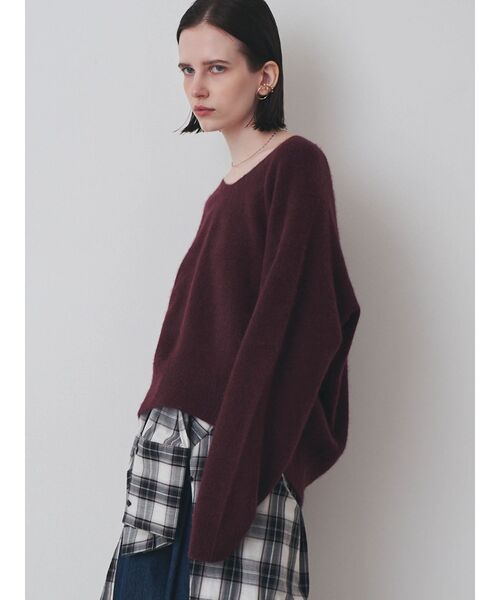 ELENDEEK(エレンディーク)の「FOX WOOL V NECK KT(ニット/セーター・レディース・アイボリー/モカ/ボルドー・FREE)」の10枚目の写真