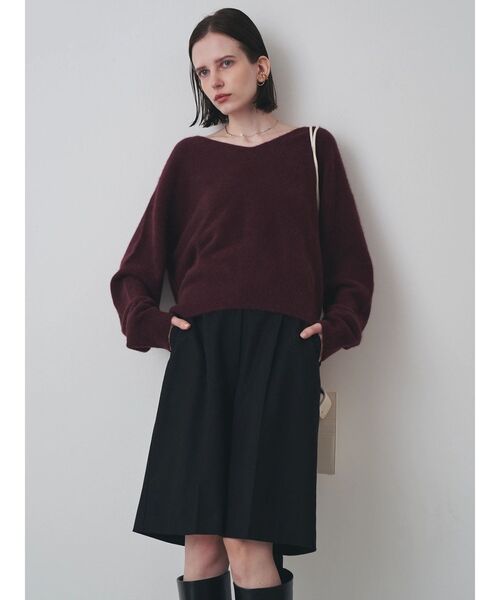 ELENDEEK(エレンディーク)の「FOX WOOL V NECK KT(ニット/セーター・レディース・アイボリー/モカ/ボルドー・FREE)」の13枚目の写真