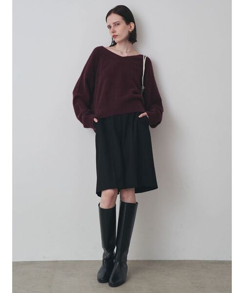 ELENDEEK(エレンディーク)の「FOX WOOL V NECK KT(ニット/セーター・レディース・アイボリー/モカ/ボルドー・FREE)」の14枚目の写真