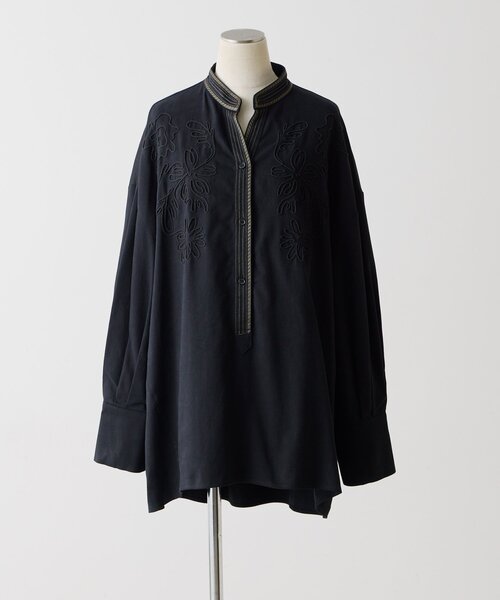 ear PAPILLONNER(イアパピヨネ)の「エンブロイダリートップス【SUM1 STYLE】(シャツ/ブラウス・レディース・ブラウン/ホワイト系その他/ブラック・FREE)」の16枚目の写真