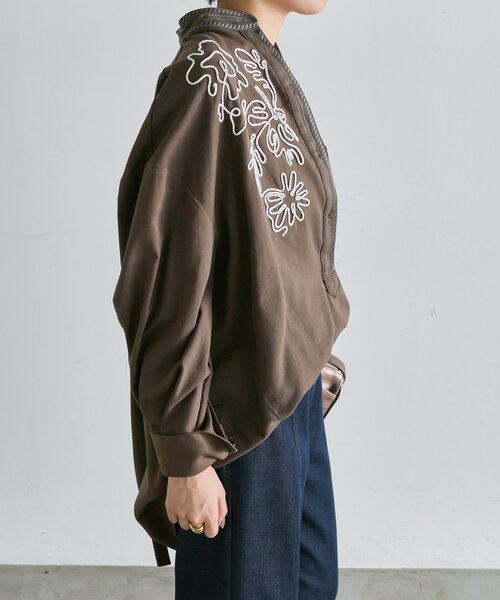 ear PAPILLONNER(イアパピヨネ)の「エンブロイダリートップス【SUM1 STYLE】(シャツ/ブラウス・レディース・ブラウン/ホワイト系その他/ブラック・FREE)」の19枚目の写真
