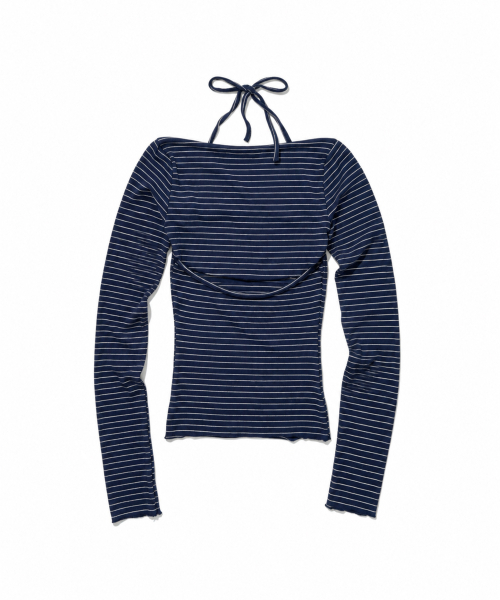 MOAA(モア)の「ストライプホルターネックボレロセット(ネイビー)(Tシャツ/カットソー・レディース・その他・SMALL/MEDIUM)」の1枚目の写真