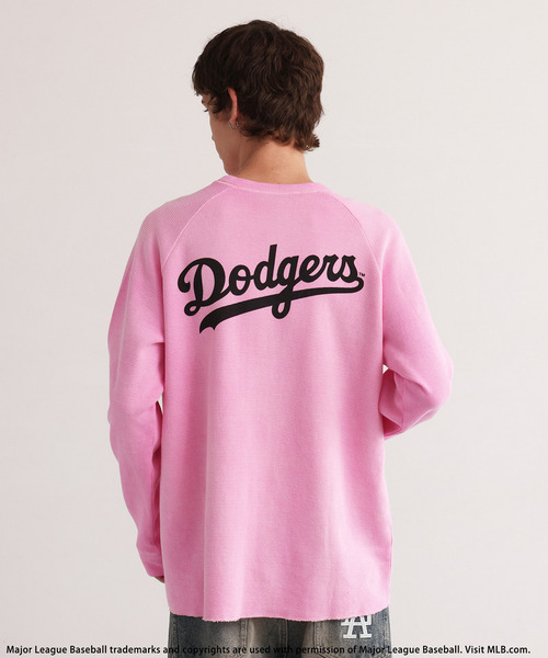 BACK TO THE FIELD(バック トゥー ザ フィールド)の「【MLB】Thermal Raglan Tee(Tシャツ/カットソー・メンズ・ピンク・MEDIUM)」の1枚目の写真