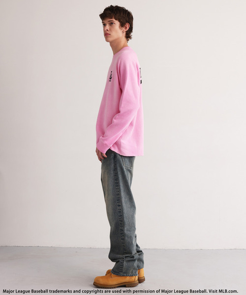 BACK TO THE FIELD(バック トゥー ザ フィールド)の「【MLB】Thermal Raglan Tee(Tシャツ/カットソー・メンズ・ピンク・MEDIUM)」の3枚目の写真