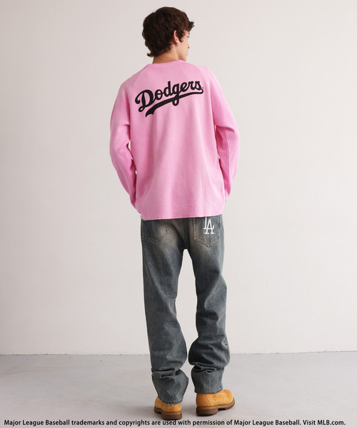 BACK TO THE FIELD(バック トゥー ザ フィールド)の「【MLB】Thermal Raglan Tee(Tシャツ/カットソー・メンズ・ピンク・MEDIUM)」の4枚目の写真