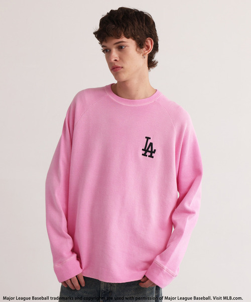 BACK TO THE FIELD(バック トゥー ザ フィールド)の「【MLB】Thermal Raglan Tee(Tシャツ/カットソー・メンズ・ピンク・MEDIUM)」の5枚目の写真
