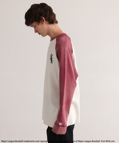 BACK TO THE FIELD(バック トゥー ザ フィールド)の「【MLB】Thermal Raglan Tee(Tシャツ/カットソー・メンズ・ピンク・MEDIUM)」の9枚目の写真