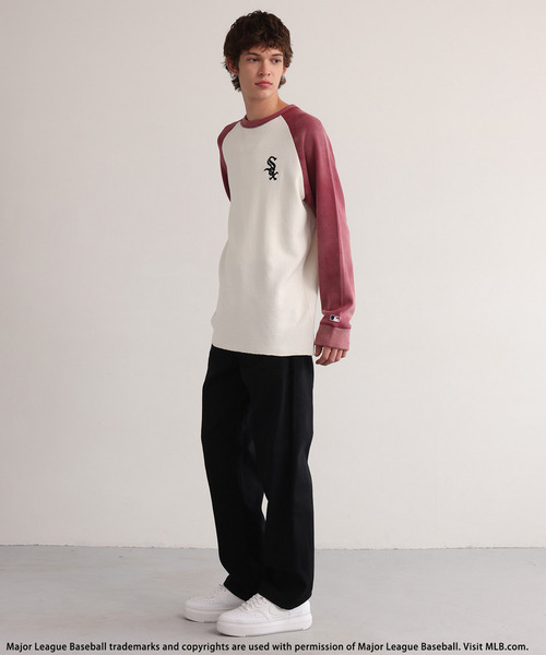 BACK TO THE FIELD(バック トゥー ザ フィールド)の「【MLB】Thermal Raglan Tee(Tシャツ/カットソー・メンズ・ピンク・MEDIUM)」の12枚目の写真