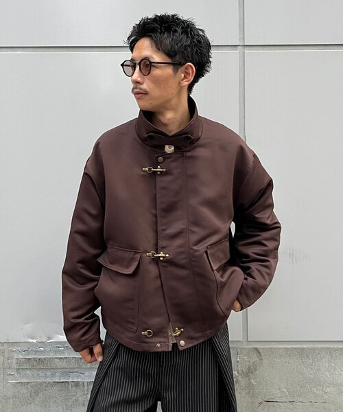 CIAOPANIC(チャオパニック)の「スタンドネックファイヤーマンジャケット(ブルゾン・メンズ・ブラック/ブラウン・MEDIUM/LARGE)」の2枚目の写真