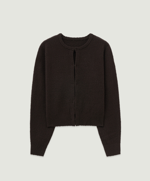 LMOOD WOMEN(エルムード ウーマン)の「MICRO Boucle Wool Cardigan Brown(カーディガン/ボレロ・レディース・その他・36/38)」の3枚目の写真