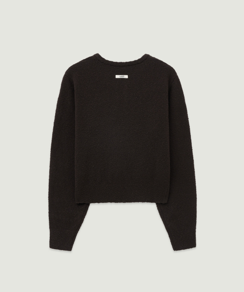 LMOOD WOMEN(エルムード ウーマン)の「MICRO Boucle Wool Cardigan Brown(カーディガン/ボレロ・レディース・その他・36/38)」の4枚目の写真