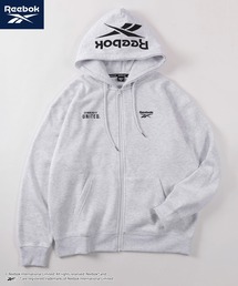 【77】【Reebok/リーボック】フードロゴ ジップアップ パーカー/フーディー/ジップパーカー/オーバーサイズ/ライトアウター/裏起毛/ユニセックス/レディース/メンズ