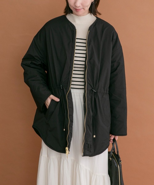 ITEMS URBANRESEARCH(アイテムズ アーバンリサーチ)の「2WAYリバーシブル中綿ブルゾン(ブルゾン・レディース・カーキ/ブラック・FREE)」の2枚目の写真