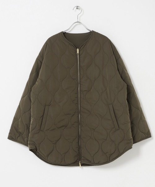 ITEMS URBANRESEARCH(アイテムズ アーバンリサーチ)の「2WAYリバーシブル中綿ブルゾン(ブルゾン・レディース・カーキ/ブラック・FREE)」の11枚目の写真