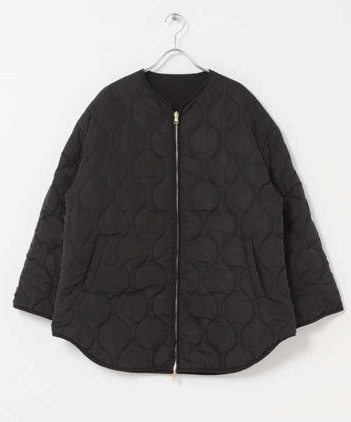 ITEMS URBANRESEARCH(アイテムズ アーバンリサーチ)の「2WAYリバーシブル中綿ブルゾン(ブルゾン・レディース・カーキ/ブラック・FREE)」の9枚目の写真