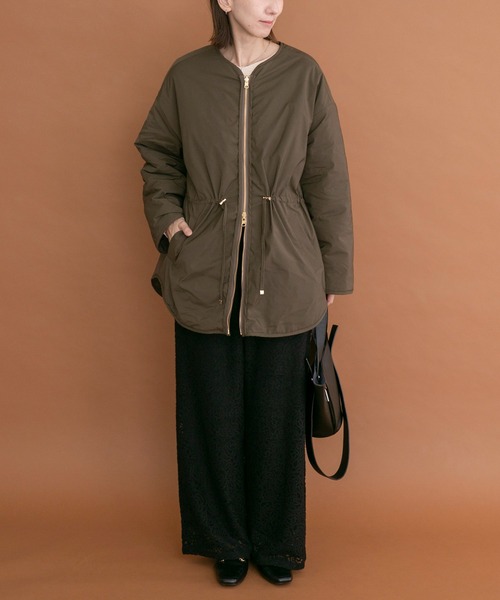 ITEMS URBANRESEARCH(アイテムズ アーバンリサーチ)の「2WAYリバーシブル中綿ブルゾン(ブルゾン・レディース・カーキ/ブラック・FREE)」の8枚目の写真