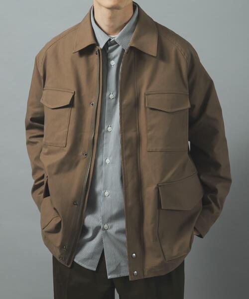 ITEMS URBANRESEARCH(アイテムズ アーバンリサーチ)の「SHADOW STRIPE ファティーグジャケット(カバーオール・メンズ・ブルー系その他/オリーブ/モカ・MEDIUM/LARGE)」の7枚目の写真