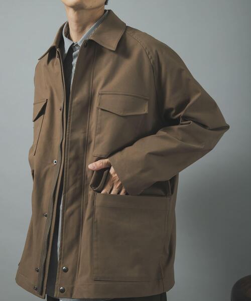 ITEMS URBANRESEARCH(アイテムズ アーバンリサーチ)の「SHADOW STRIPE ファティーグジャケット(カバーオール・メンズ・ブルー系その他/オリーブ/モカ・MEDIUM/LARGE)」の8枚目の写真