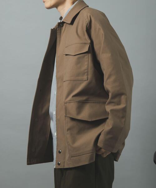 ITEMS URBANRESEARCH(アイテムズ アーバンリサーチ)の「SHADOW STRIPE ファティーグジャケット(カバーオール・メンズ・ブルー系その他/オリーブ/モカ・MEDIUM/LARGE)」の9枚目の写真