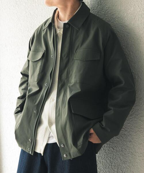 ITEMS URBANRESEARCH(アイテムズ アーバンリサーチ)の「SHADOW STRIPE ファティーグジャケット(カバーオール・メンズ・ブルー系その他/オリーブ/モカ・MEDIUM/LARGE)」の13枚目の写真