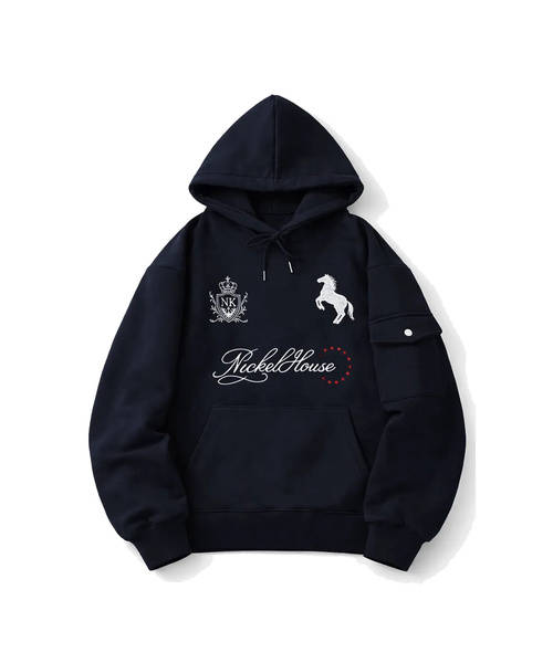 NICKEL HOUSE（ニッケルハウス）の「ニッケル26 ドンキーポケットフードパーカー（パーカー・レディース・バーガンディー/ネイビー/グレー/ブラウン・2/1）」の3枚目の写真