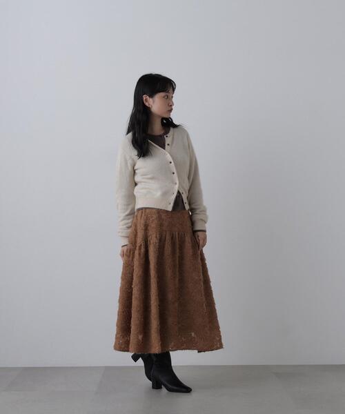N.(N. Natural Beauty Basic)(エヌエヌナチュラルビューティーベーシック)の「カットジャガードスカート(スカート・レディース・オフホワイト/ブラック/キャメル・FREE)」の17枚目の写真