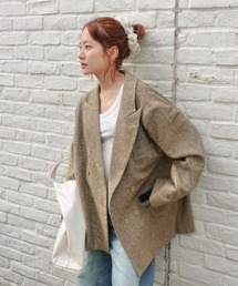 △Cotton Nylon sheer shirt jacket（テーラードジャケット）｜yuni