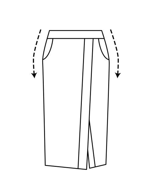 IEDIT（イディット）の「ＩＥＤＩＴレーベルコレクション　高機能素材ソロテックス（Ｒ）で着心地抜群な　ミディ丈ペンシルスカート　　　（スカート・レディース・ホワイト/ブラック・MEDIUM/XX-LARGE/LARGE/SMALL/X-LARGE）」の17枚目の写真