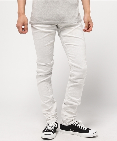JACKROSE（ジャックローズ）の「ハイパーストレッチスノーホワイトパール加工デニム（デニムパンツ・メンズ・ホワイト・X-LARGE/MEDIUM/SMALL/LARGE）」の2枚目の写真