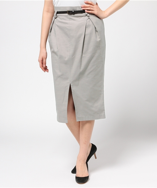 actuel(アクチュエル)の「ベルト付きフロントスリットSK(スカート・レディース・カーキ/サンドベージュ・FREE)」の12枚目の写真