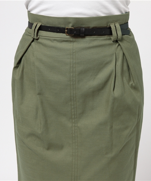 actuel(アクチュエル)の「ベルト付きフロントスリットSK(スカート・レディース・カーキ/サンドベージュ・FREE)」の6枚目の写真