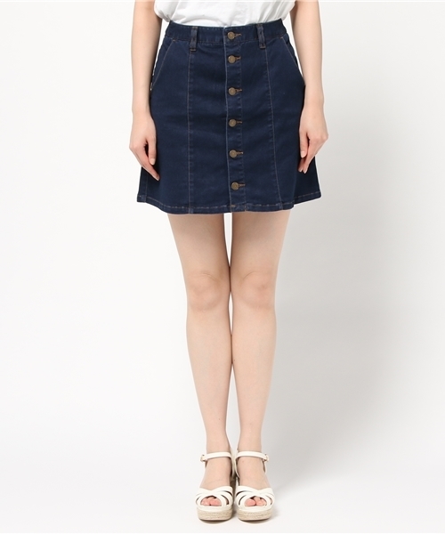 Heather(ヘザー)の「Fボタンダイケイスカート 726909(スカート・レディース・ブルー/ネイビー/キャメル・FREE)」の6枚目の写真