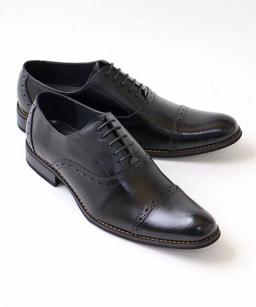 ZINC(ジンク)の「ZINC / ストレートチップ内羽根シューズ(5882)(ドレスシューズ・メンズ・ブラック/ブラウン系その他/ライトブラウン/ワイン・42/44/41/43/40/39/46/45)」の1枚目の写真