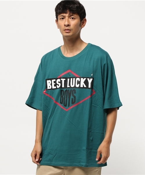 ALDIES（アールディーズ）の「Lucky Boys Big T ラッキーボーイズビッグT（Tシャツ/カットソー・メンズ・グレー/ホワイト/グリーン・FREE）」の13枚目の写真