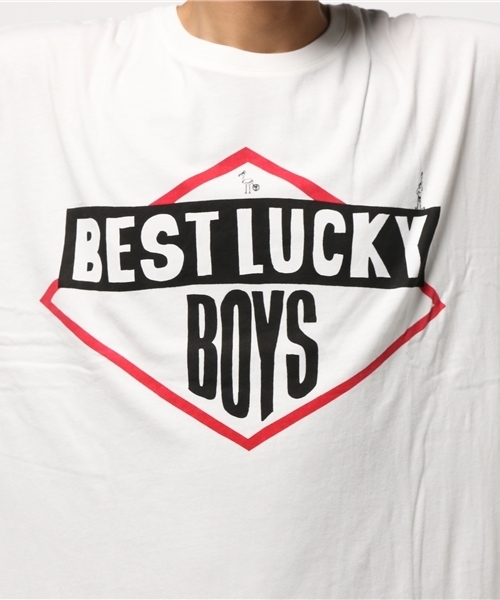 ALDIES（アールディーズ）の「Lucky Boys Big T ラッキーボーイズビッグT（Tシャツ/カットソー・メンズ・グレー/ホワイト/グリーン・FREE）」の10枚目の写真