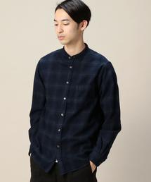 BEAUTY&YOUTH UNITED ARROWS | BY オーバーダイ バンドカラー ネルシャツ(シャツ/ブラウス)