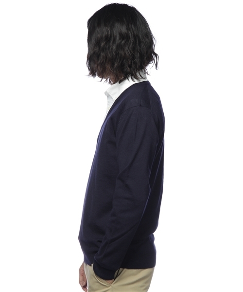 BEAUTY&YOUTH UNITED ARROWS（ビューティーアンドユースユナイテッドアローズ）の「BY 12ゲージ ライン Vネックニット ◆（ニット/セーター・メンズ・ブラック/ネイビー/パープル/グレー・MEDIUM/X-LARGE/SMALL/LARGE）」の10枚目の写真