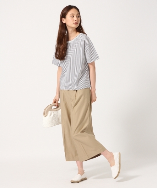 GLOBAL WORK（グローバルワーク）の「ビジューTブラウス半袖/742152（シャツ/ブラウス・レディース・その他3/ネイビー/ホワイト・LARGE/MEDIUM）」の6枚目の写真