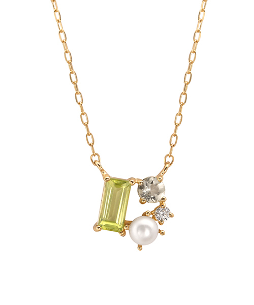 Bloom ブルーム の Bloom ブルーム 8月誕生石 K10 イエローゴールド ペリドット ネックレス ネックレス Wear