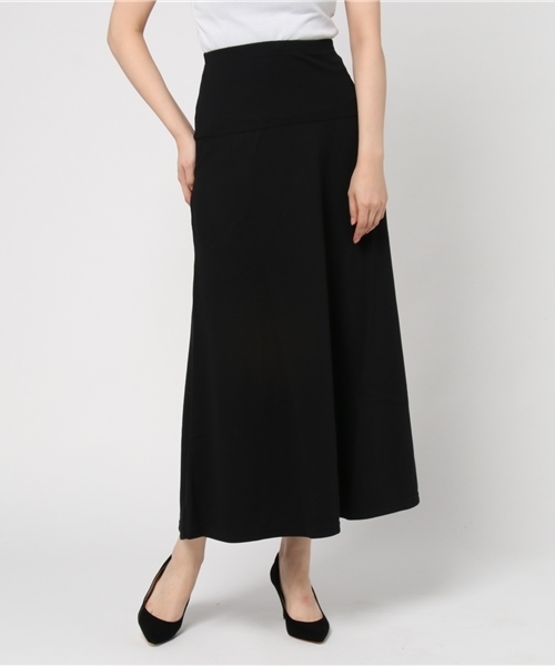 GeeRA（ジーラ）の「お腹まわりラクチン！マキシスカート（スカート・レディース・ブラック/チャコール/ベージュ・SMALL/MEDIUM/LARGE/X-LARGE）」の2枚目の写真