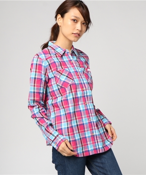 rip curl（リップカール）の「L/Sｼｬﾂ（シャツ/ブラウス・レディース・ネイビー/ピンク・MEDIUM）」の2枚目の写真