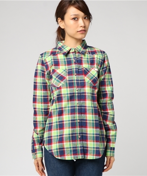 rip curl（リップカール）の「L/Sｼｬﾂ（シャツ/ブラウス・レディース・ネイビー/ピンク・MEDIUM）」の4枚目の写真