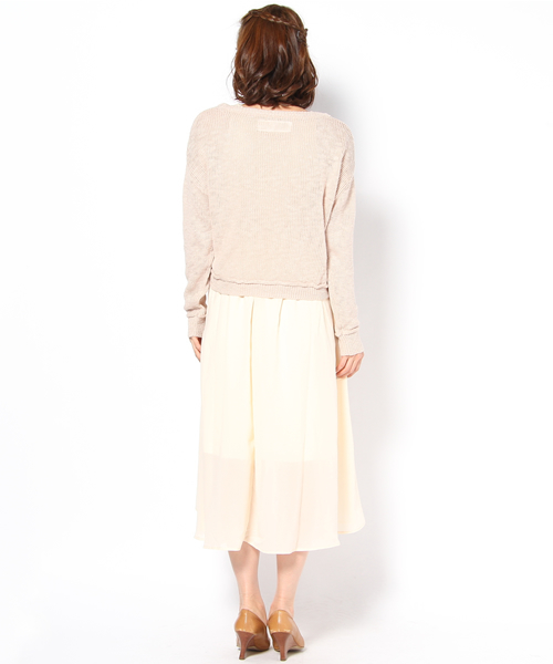 Chico（チコ）の「ルーズニット×フレアOP（ワンピース・レディース・アイボリー・FREE）」の7枚目の写真