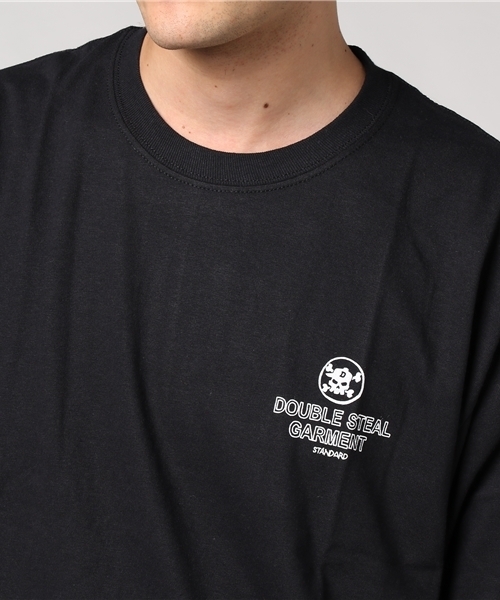 DOUBLE STEAL（ダブルスティール）の「Arm Print DOU 長袖Ｔシャツ（Tシャツ/カットソー・メンズ・ブラック/ホワイト×ブラック/ホワイト×ピンク/ライトピンク・MEDIUM/LARGE/X-LARGE）」の10枚目の写真