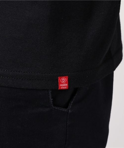 DOUBLE STEAL（ダブルスティール）の「Arm Print DOU 長袖Ｔシャツ（Tシャツ/カットソー・メンズ・ブラック/ホワイト×ブラック/ホワイト×ピンク/ライトピンク・MEDIUM/LARGE/X-LARGE）」の7枚目の写真